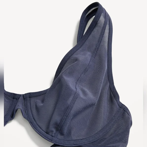 Mesh Unlined Underwire Plunge Bra, Size 40DD - Picture 4 of 8